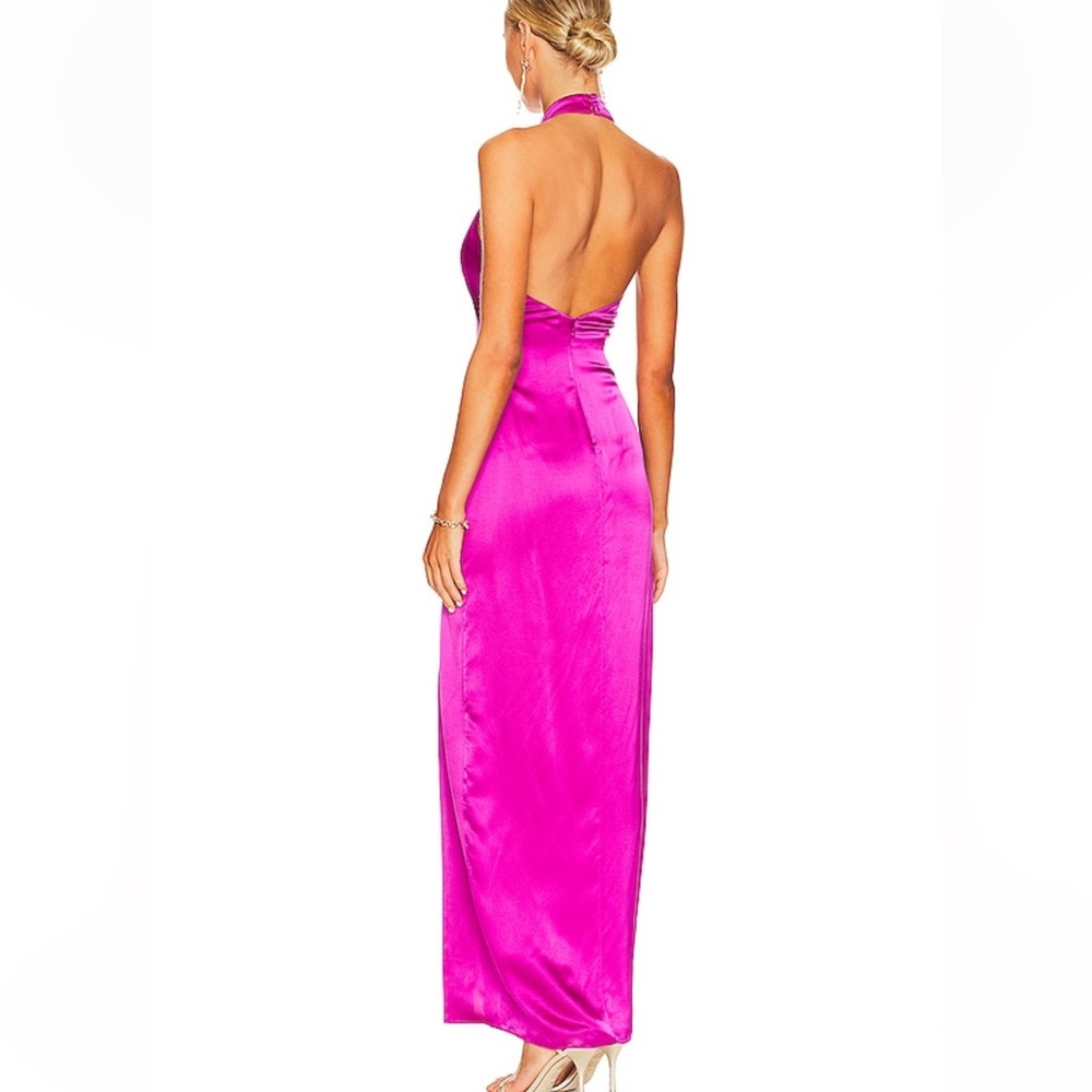 NEW Nicholas Ramina Halter Neck Gown in Ruby - Picture 2 of 5